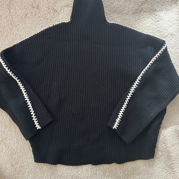 Rag & Bone black 100% heavy knit wool sweater Size S - Picture 2 of 3